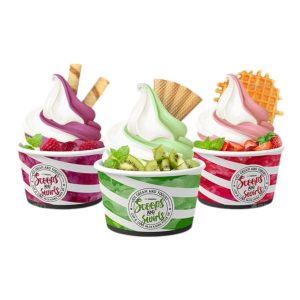 230 CC Baskılı Dondurma Kasesi 3 230 cc baskili dondurma kasesi