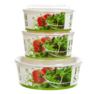 Kraft Karton Salata Kasesi 1250 cc 4 kraft salata kasesi